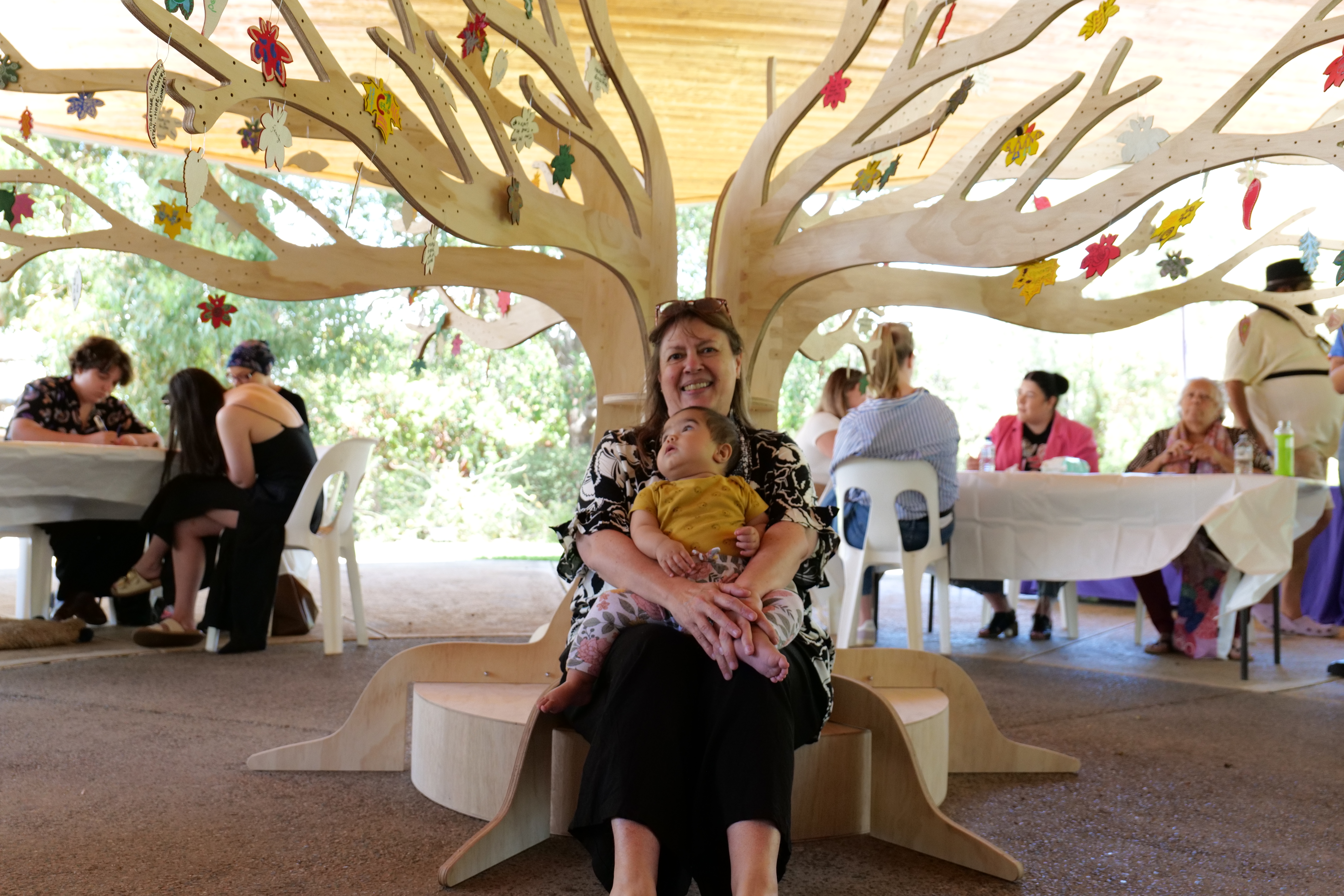 Professor Helen Milroy underneath the Healing Tree