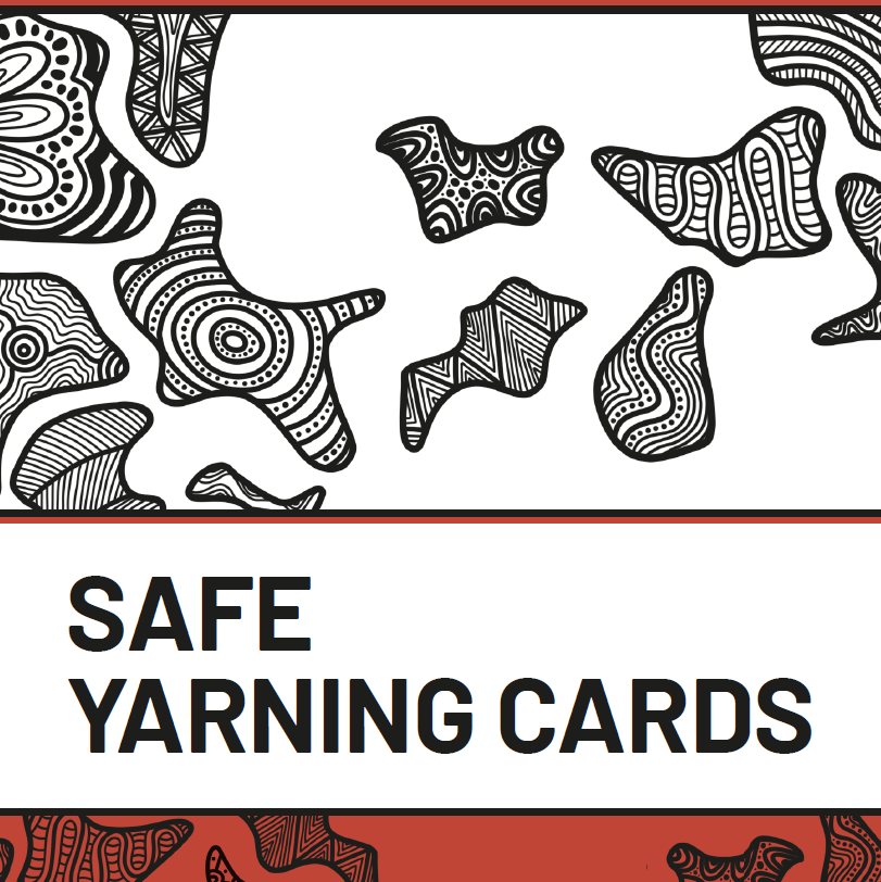 The front cover of the Yarning Cards set.