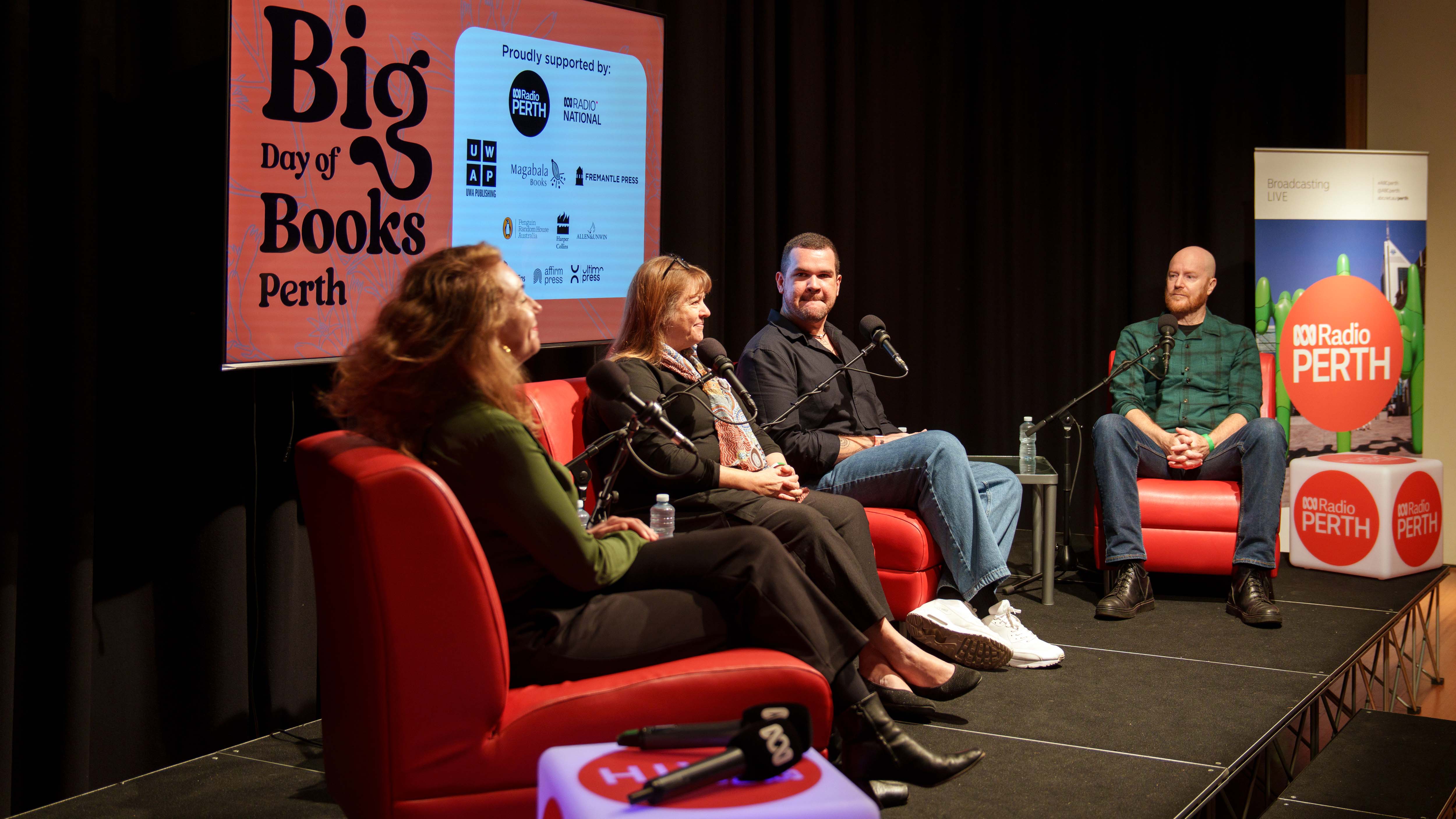 Professor Helen Milroy presenting alongside Bebe Oliver and David Whish-Wilson