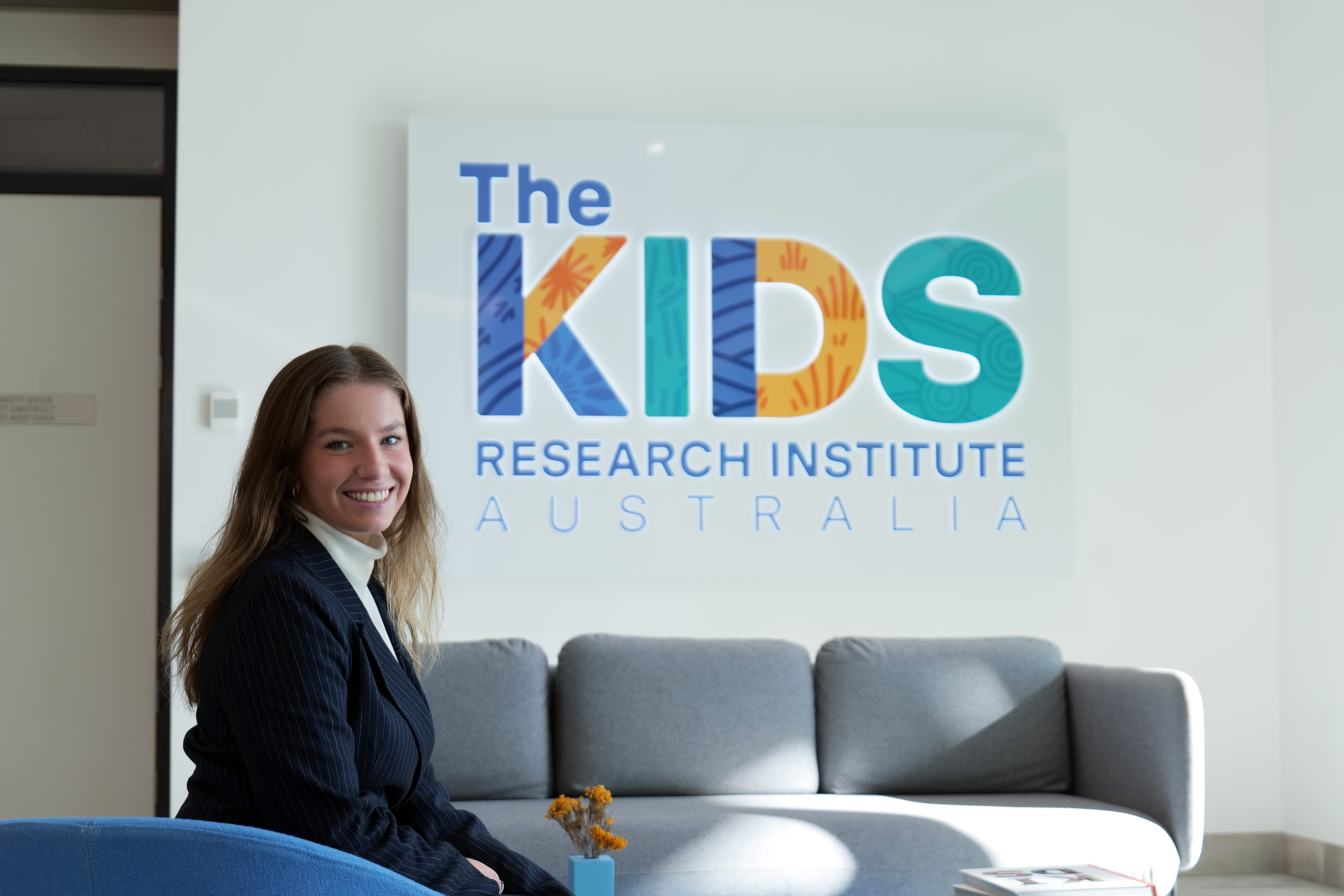 Mikayla Helms during her internship at The Kids Research Institute Australia