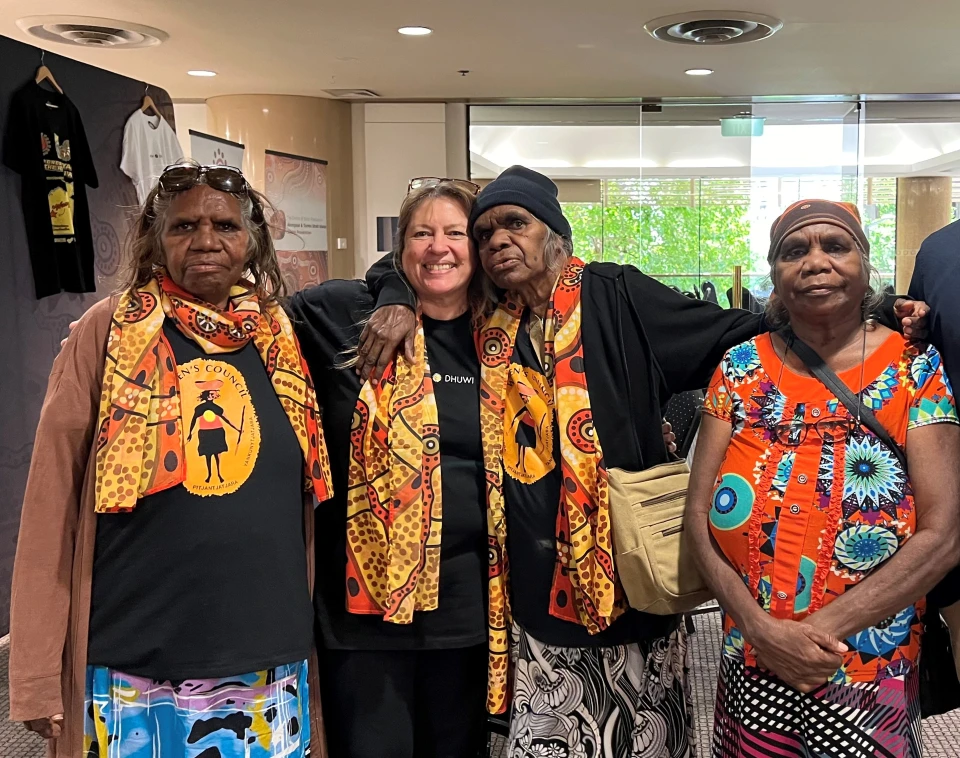 Professor Helen Milroy AM with Ngangkari traditional healers from the NPY Women's Council.