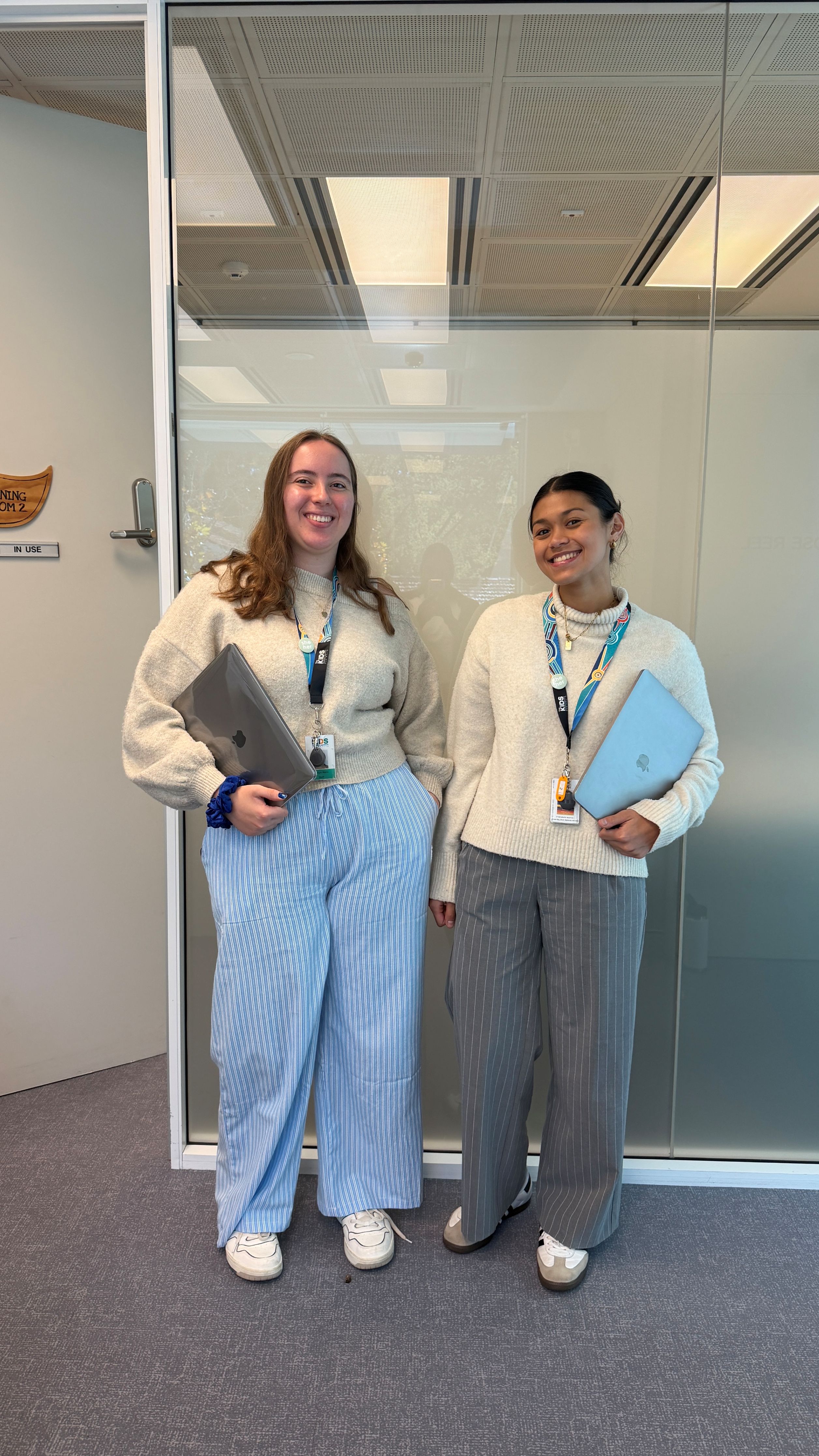 Kaitlyn Mann (left) did an internship alongside Shenaz (right) with the CliniSibs team - see her responses below.